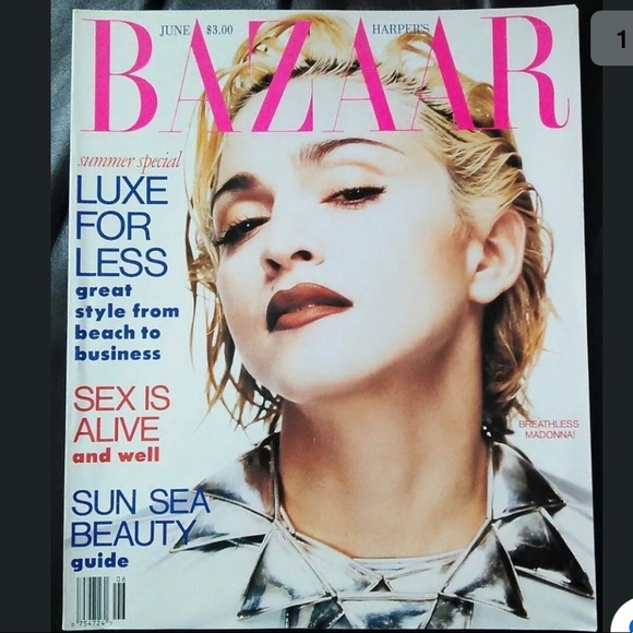 Vintage Harper's Bazaar Magazine June 1990 Madonna - Picture 1 of 4